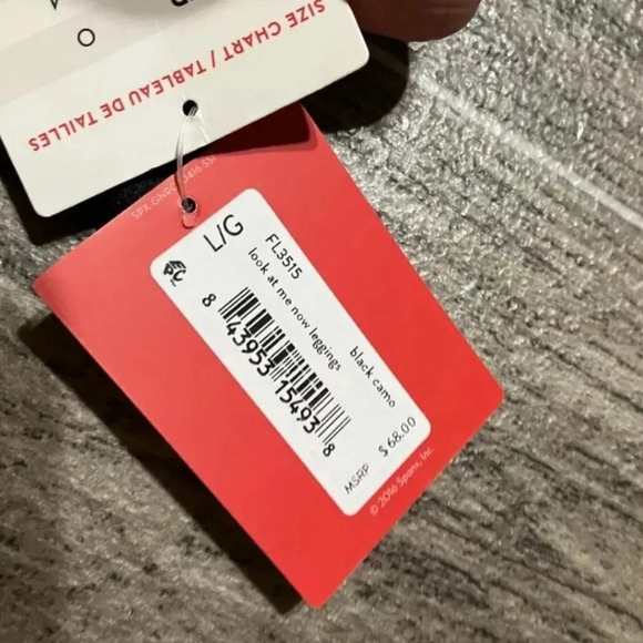 SPANX LOOK AT ME NOW BLACK CAMO LEGGINGS LARGE CAMOFLAUGE - Picture 4 of 11